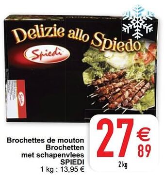 Cora Brochettes de mouton brochetten met schapenvlees spiedi aanbieding
