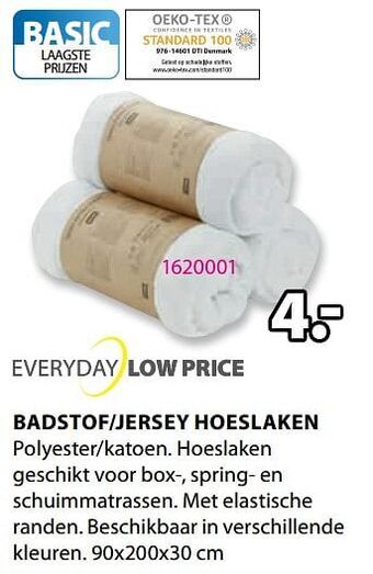 Jysk Badstof-jersey hoeslaken aanbieding