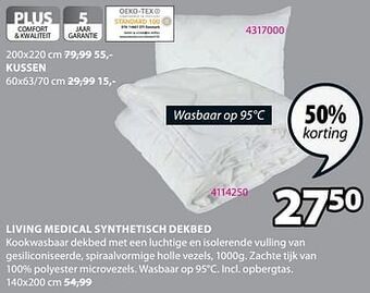 Jysk Living medical synthetisch dekbed aanbieding