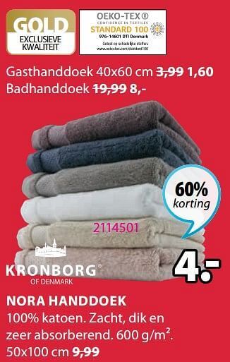 Jysk Nora handdoek aanbieding