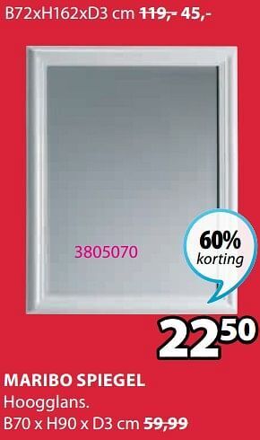 Jysk Maribo spiegel aanbieding