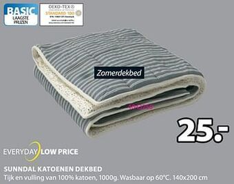 Jysk Sunndal katoenen dekbed aanbieding