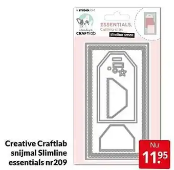 Boekenvoordeel Creative craftlab snijmal slimline essentials nr209 aanbieding