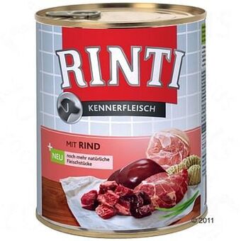 Zooplus 6x800g "Kennerfleisch" Pens RINTI Hondenvoer aanbieding