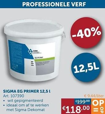Zelfbouwmarkt Sigma eg primer aanbieding