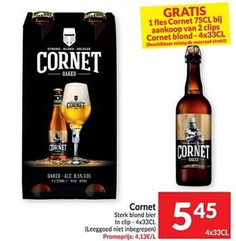 Intermarché Cornet sterk blond bier aanbieding