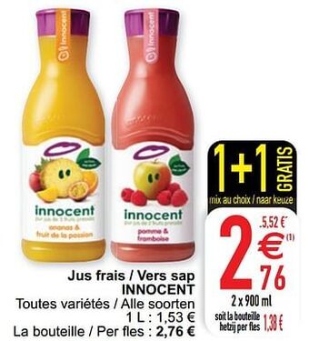 Cora Jus frais - vers sap innocent aanbieding