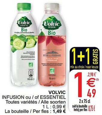 Cora Volvic infusion ou - of essentiel aanbieding