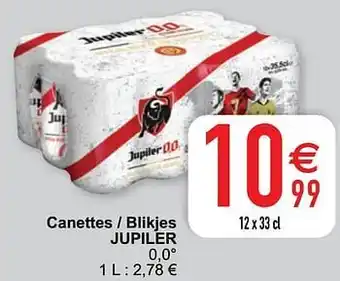 Cora Canettes - blikjes jupiler aanbieding