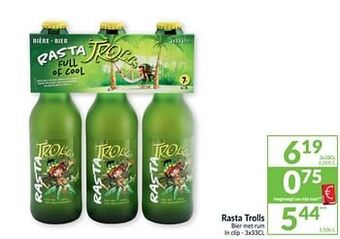 Intermarché Rasta trolls bier met rum aanbieding