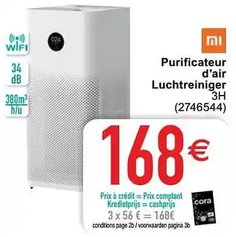 Cora Xiaomi purificateur d`air luchtreiniger 3h aanbieding