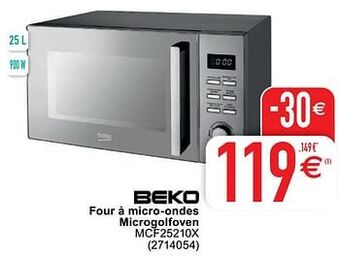 Cora Beko four à micro-ondes microgolfoven mcf25210x aanbieding