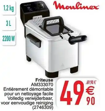 Cora Moulinex friteuse am333070 aanbieding