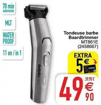 Cora Babyliss tondeuse barbe baardtrimmer mt861e aanbieding