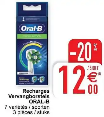 Cora Recharges vervangborstels oral-b aanbieding