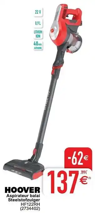Cora Hoover aspirateur balai steelstofzuiger hf122rh aanbieding