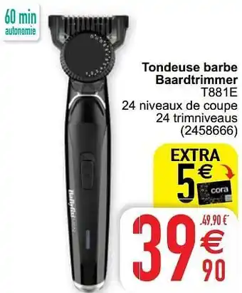 Cora Babyliss tondeuse barbe baardtrimmer t881e aanbieding