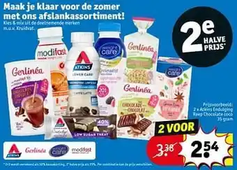 Kruidvat Atkins endulging reep chocolate coco aanbieding