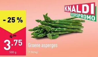 ALDI Groene asperges aanbieding