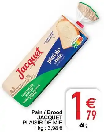 Pain - brood jacquet plaisir de mie