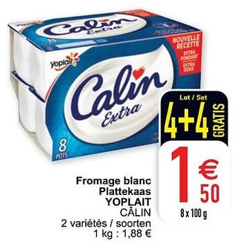 Cora Fromage blanc plattekaas yoplait câlin aanbieding
