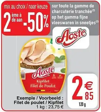 Cora Exemple - voorbeeld filet de poulet - kipfilet aanbieding
