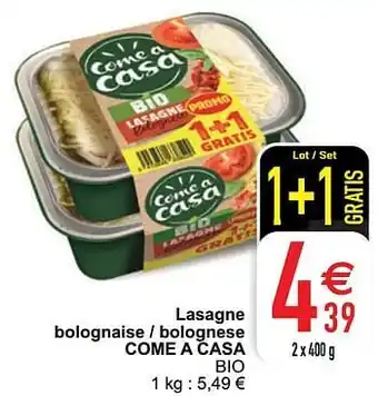 Cora Lasagne bolognaise - bolognese come a casa bio aanbieding