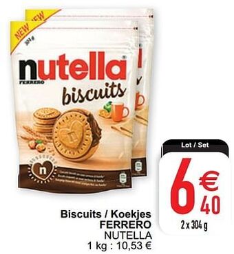 Cora Biscuits - koekjes ferrero nutella aanbieding