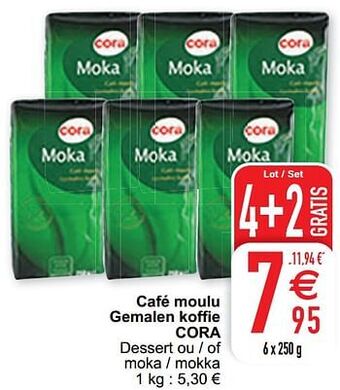 Cora Café moulu gemalen koffie cora aanbieding