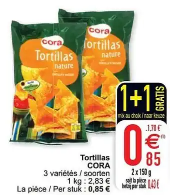 Cora Tortillas cora aanbieding