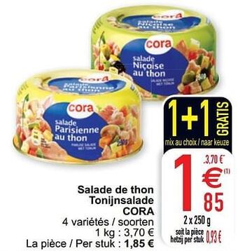 Cora Salade de thon tonijnsalade cora aanbieding
