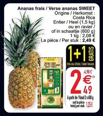 Cora Ananas frais - verse ananas sweet aanbieding