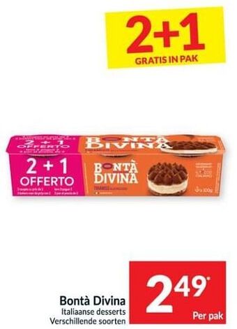 Intermarché Bontà divina italiaanse desserts aanbieding