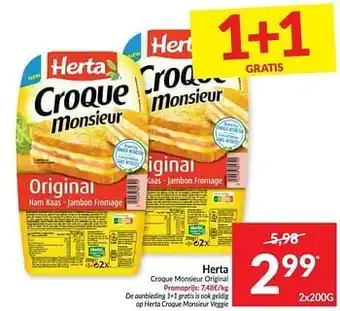 Intermarché Herta croque monsieur original aanbieding
