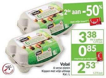 Intermarché Volaé 6 verse eieren kippen met vrije uitloop aanbieding