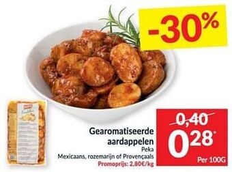 Intermarché Gearomatiseerde aardappelen peka mexicaans rozemarijn of provençaals aanbieding
