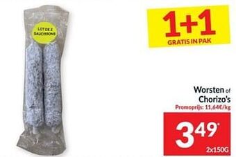 Intermarché Worsten of chorizo`s aanbieding