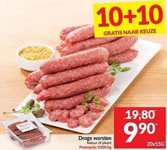 Droge worsten natuur of pikant