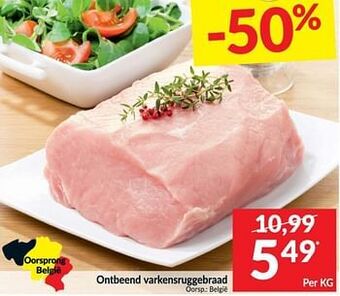Intermarché Ontbeend varkensruggebraad aanbieding