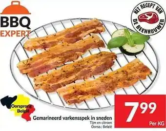 Intermarché Gemarineerd varkensspek in sneden tijm en citroen aanbieding