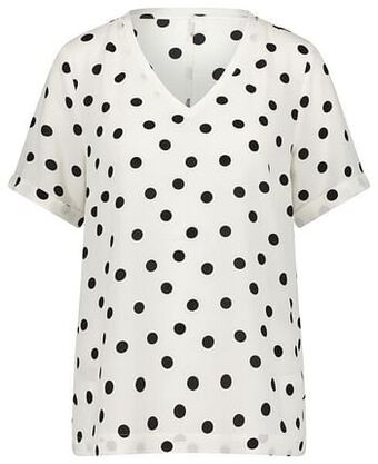 HEMA HEMA Dames Top Stippen Wit (wit) aanbieding