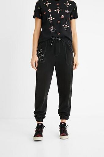 Jogger van 100% lyocell - BLUE - XS