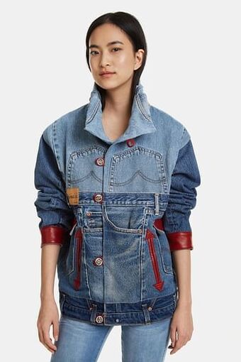 Desigual Iconic Jacket Mickey Mouse - RED - M aanbieding