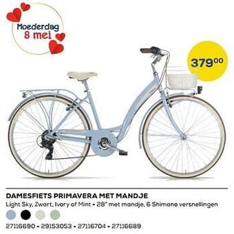 Supra Bazar Damesfiets primavera met mandje aanbieding