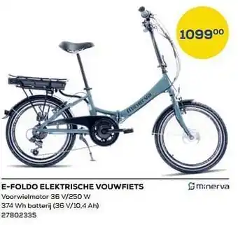 Supra Bazar Minerva e-foldo elektrische vouwfiets aanbieding