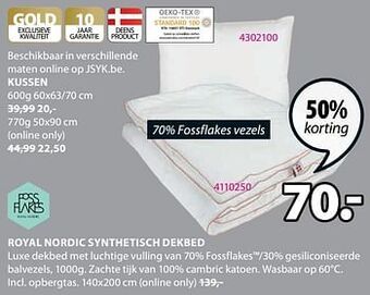 Jysk Royal nordic synthetisch dekbed aanbieding