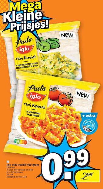 Albert Heijn Iglo Mini Ravioli aanbieding