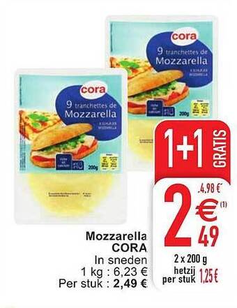Cora Mozzarella aanbieding