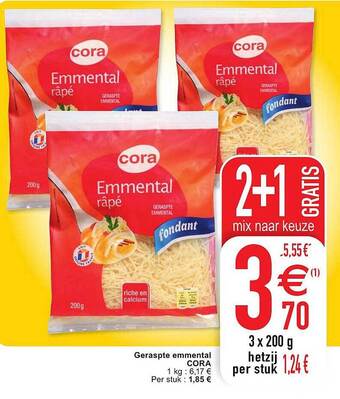 Cora Geraspte Emmental aanbieding