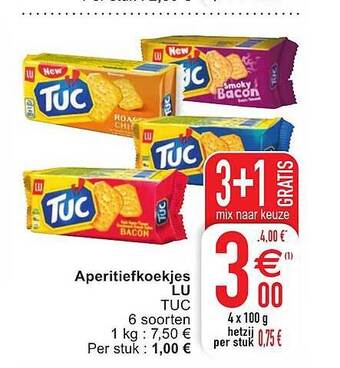 Cora Aperitiefkoekjes Lu aanbieding